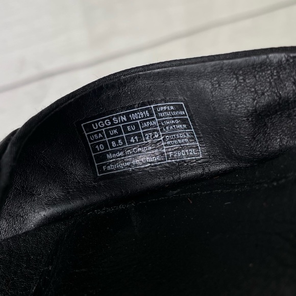 UGG Lucianna Black Ankle Strap Espadrille Wedge Sandals 10 - Picture 7 of 9